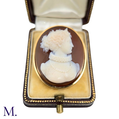 49 - A Fine Antique Shell Cameo

The fine antique shell cameo depicts a historical lady in formal attire ... 