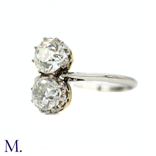 51 - A 2-Stone Diamond Ring

The 2-stone diamond ring is set with two high-quality old cut diamonds of ap... 