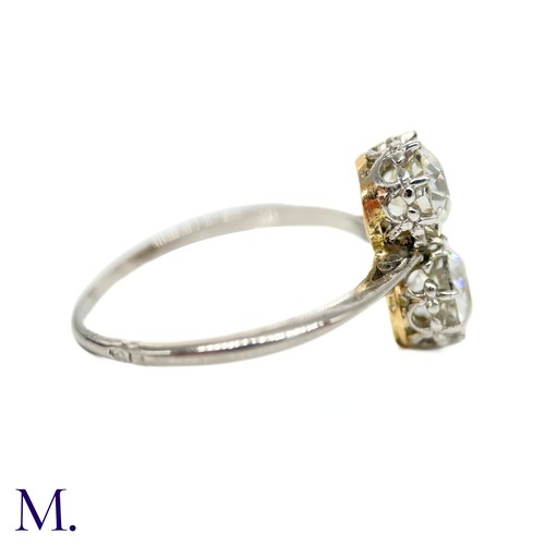 51 - A 2-Stone Diamond Ring

The 2-stone diamond ring is set with two high-quality old cut diamonds of ap... 