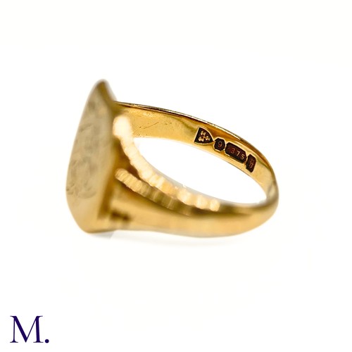 54 - A 9ct Gold Signet Ring

The 9ct yellow gold ring has a monogrammed octagonal face.  Hallmarked for C... 