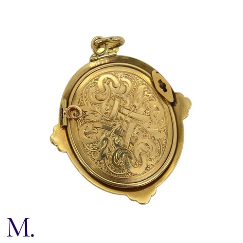 58 - A Large Atique Miniature Pendant

The 18ct yellow gold pendant displays a well-painted miniature of ... 