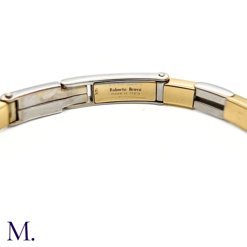 69 - A Roberto Bravo 2-Colour Gold Bangle Bracelet

The  bracelet is made up of alternating 14ct white an... 