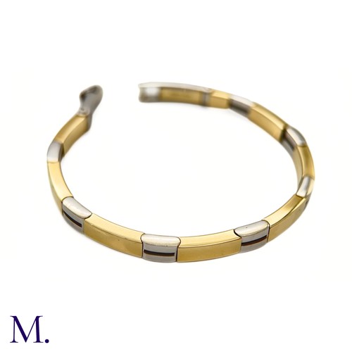 69 - A Roberto Bravo 2-Colour Gold Bangle Bracelet

The  bracelet is made up of alternating 14ct white an... 