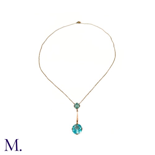 73 - An Antique Zircon Pendant and Chain

The 9ct gold chain suspends two bright zircon stones of approxi... 