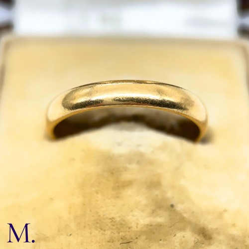 77 - A 22ct Gold Band

The plain 22ct gold band is hallmarked for 22ct gold and is dated 1939.

Box not i... 