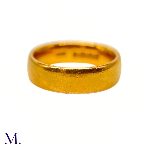 78 - A 22ct Gold Band (1924)

The wide gold band is hallmarked for 22ct gold and dated 1924.

Weight: 7.1... 