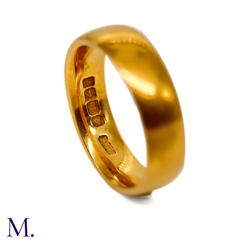 78 - A 22ct Gold Band (1924)

The wide gold band is hallmarked for 22ct gold and dated 1924.

Weight: 7.1... 