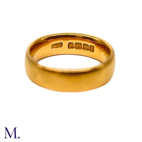 78 - A 22ct Gold Band (1924)

The wide gold band is hallmarked for 22ct gold and dated 1924.

Weight: 7.1... 