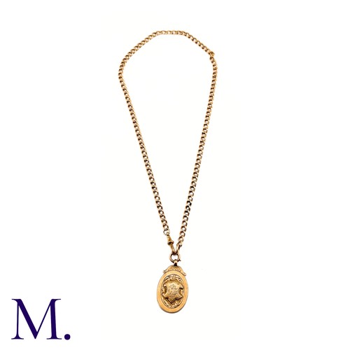 68 - An Antique Albert Chain with Medallion
The 9ct rose gold Albert chain with lobster clip suspends a r... 