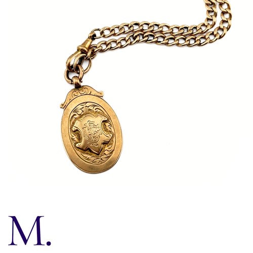 68 - An Antique Albert Chain with Medallion
The 9ct rose gold Albert chain with lobster clip suspends a r... 