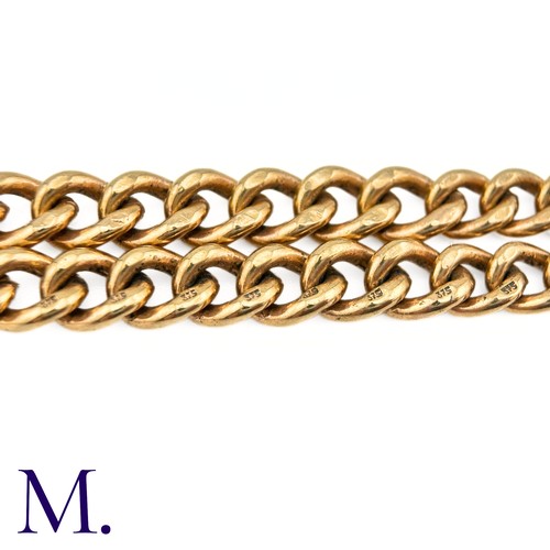 154 - An Antique Rose Gold Albert Chain

The 9ct rose gold Albert chain comes together with a T-bar pendan... 