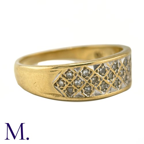 7 - NO RESERVE - A Diamond-Set Wide Band

The 9ct yellow gold band is set with nineteen small diamonds.
... 