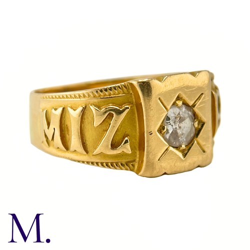 80 - An Antique Diamond Mizpah Ring

The antique 18ct yellow gold mizpah ring is set with a 0.25ct old cu... 