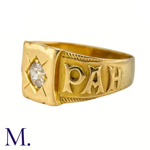 80 - An Antique Diamond Mizpah Ring

The antique 18ct yellow gold mizpah ring is set with a 0.25ct old cu... 