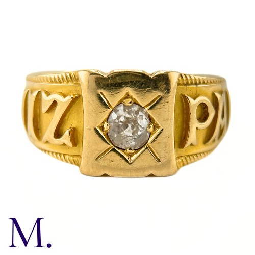 80 - An Antique Diamond Mizpah Ring

The antique 18ct yellow gold mizpah ring is set with a 0.25ct old cu... 