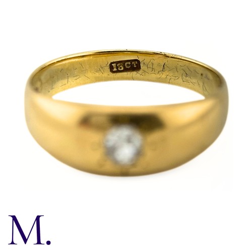 77 - An Old Cut Diamond Gypsy Ring

The 18ct gold band is set with a 0.20ct round cut diamond.

Weight: 4... 