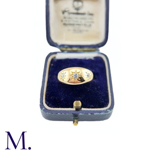 9 - A 3-Stone Diamond Gypsy Ring

The 18ct yellow gold band is set with three diamonds amounting to appr... 