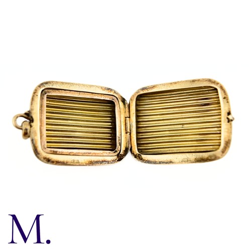 16 - An Antique Fluted Gold Locket

The 9ct yellow gold rectangular locket has a pleasant ridged design 
... 