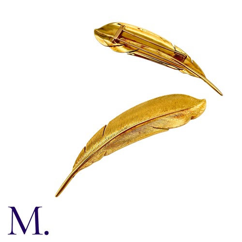 95 - A Gold Feather Brooch by Georges Lenfant

The 18ct yellow gold brooch in the form of a feather is by... 