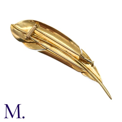 95 - A Gold Feather Brooch by Georges Lenfant

The 18ct yellow gold brooch in the form of a feather is by... 