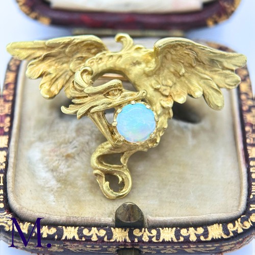 119 - An Art Nouveau French Opal-Set Chimera Brooch

The French 18ct yellow gold chimera brooch is set wit... 