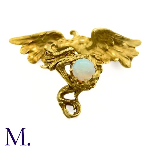 119 - An Art Nouveau French Opal-Set Chimera Brooch

The French 18ct yellow gold chimera brooch is set wit... 