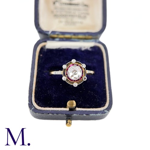 106 - An Art Deco Ruby and Diamond Ring

The Art Deco openwork ring is set with a diamond to the centre of... 