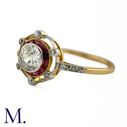 106 - An Art Deco Ruby and Diamond Ring

The Art Deco openwork ring is set with a diamond to the centre of... 