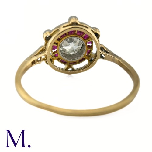 106 - An Art Deco Ruby and Diamond Ring

The Art Deco openwork ring is set with a diamond to the centre of... 