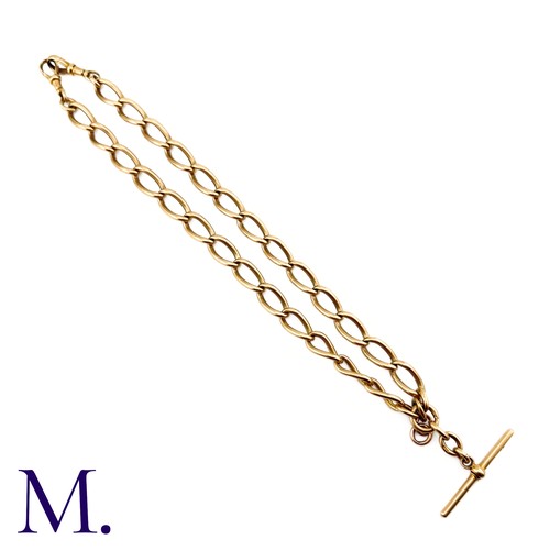 92 - An Antique Large Link Albert Chain

The 9ct rose gold Albert chain is made up with large oval links ... 