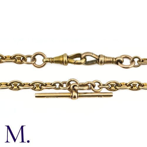 158 - An Antique Fancy Link Albert Chain

The 9ct yellow gold Albert chain is made up of fancy links and c... 