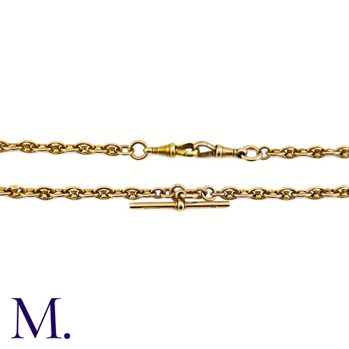 158 - An Antique Fancy Link Albert Chain

The 9ct yellow gold Albert chain is made up of fancy links and c... 