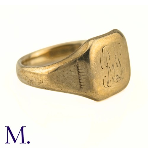 81 - NO RESERVE - A Gold Signet Ring

The 9ct yellow gold signet ring is faintly engraved to the front.  ... 