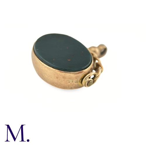 42 - An Antique Miniature and Bloodstone Spinning Fob

The 9ct rose gold spinning fob is set with an oval... 