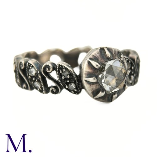 49 - An Antique Rose Diamond Ring

The antique ring is set with a round rose cut diamond (approx. 5x5mm) ... 