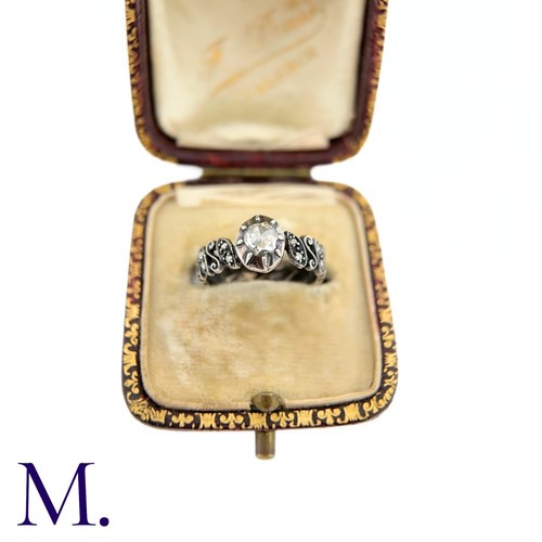 49 - An Antique Rose Diamond Ring

The antique ring is set with a round rose cut diamond (approx. 5x5mm) ... 