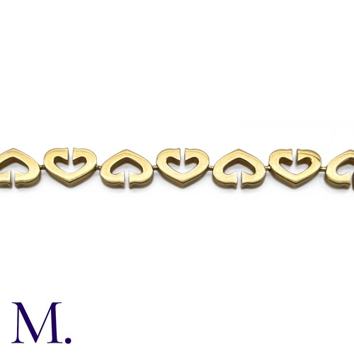 103 - A Heart Bracelet by Cartier

The 18ct yellow gold bracelet with alternating heart design is by Carti... 