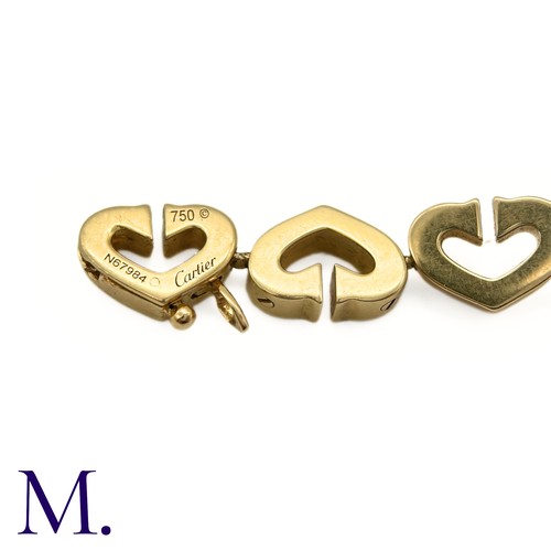 103 - A Heart Bracelet by Cartier

The 18ct yellow gold bracelet with alternating heart design is by Carti... 