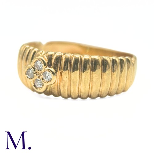 162 - A French Diamond Fleurette Ring

The 18ct yellow gold ring is set with four small round cut diamonds... 