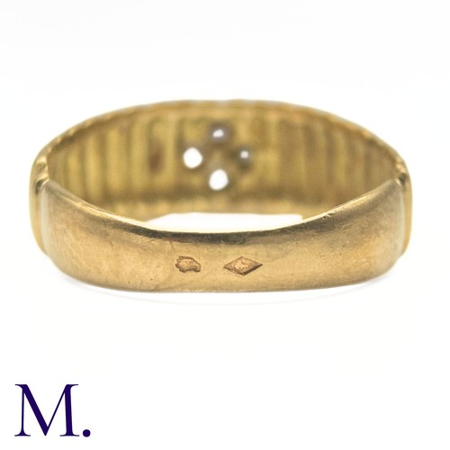 162 - A French Diamond Fleurette Ring

The 18ct yellow gold ring is set with four small round cut diamonds... 