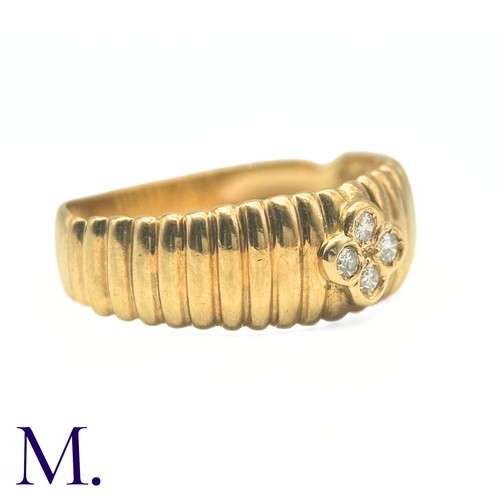 162 - A French Diamond Fleurette Ring

The 18ct yellow gold ring is set with four small round cut diamonds... 