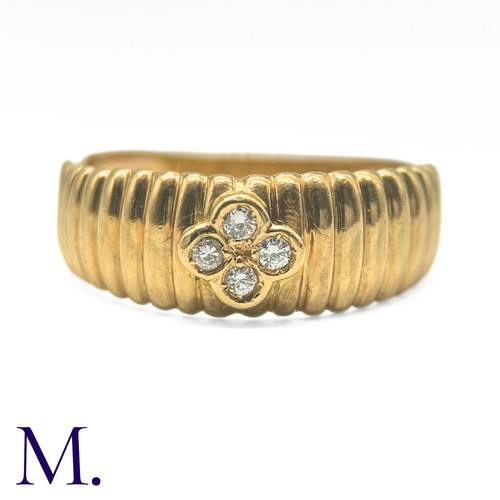 162 - A French Diamond Fleurette Ring

The 18ct yellow gold ring is set with four small round cut diamonds... 