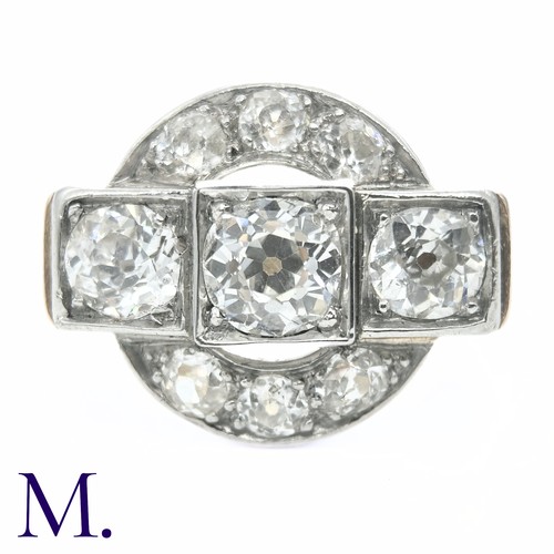 67 - A Three-Stone Diamond Cluster Ring

Diamond 3-Stone Cluster Ring (1ct H VS1)
2X0.60CT
6X0.10CT