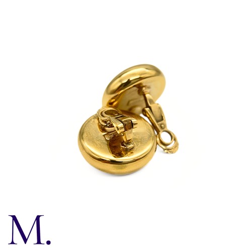 69 - A Pair of Pearl Earclips by Chaumet

The 18ct yellow gold earclips are by Chaumet Paris.  Each is se... 