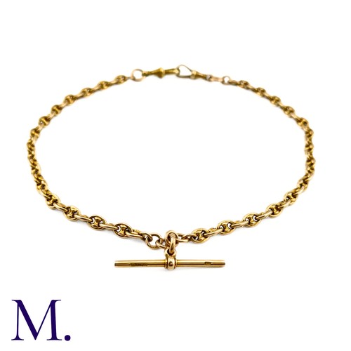 75 - An Antique Fancy Link Albert Chain

The 9ct yellow gold Albert chain is made up of fancy links and c... 