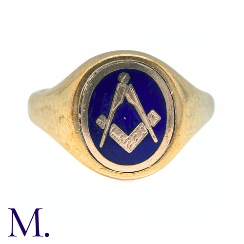 Masonic swivel signet on sale ring