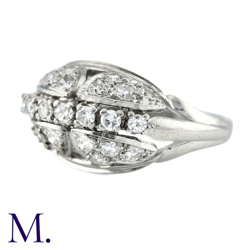 56 - A Diamond Ring in 18K white gold set with 23 diamonds amounting to x ct.

Size:
Weight: 7.5g