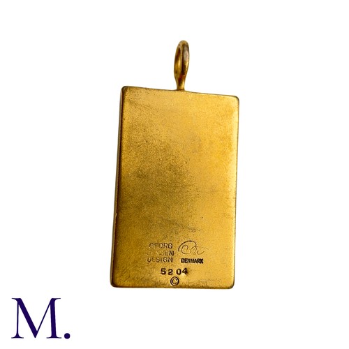31 - GEORG JENSEN. A Large Pendant in gilt metal, designed by Ole Bent Petersen for Georg Jensen, designe... 