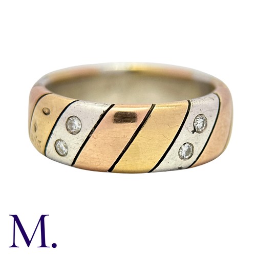 235 - VAN CLEEF & ARPELS. A Diamond Ring in 18K yellow, white and rose gold, set with ten round brilliant ... 