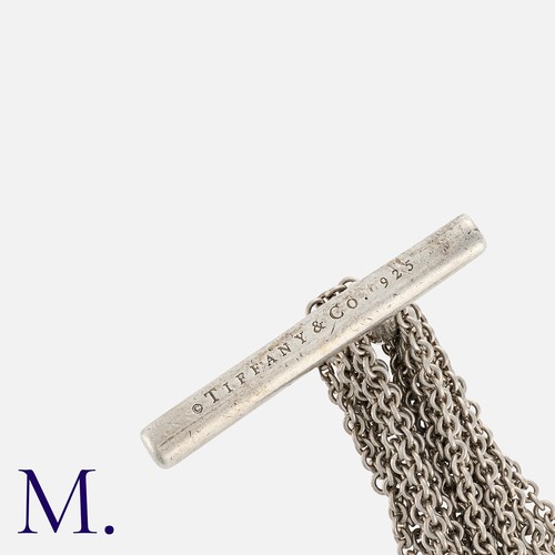 78 - NO RESERVE. TIFFANY & CO. A Toggle Bracelet in silver, with a ten-strand chain securing a silver ope... 